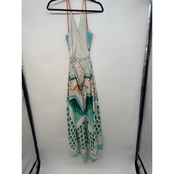 Temperley London Apreol Sun Shade Faux Wrap Dress - Picture 8 of 9